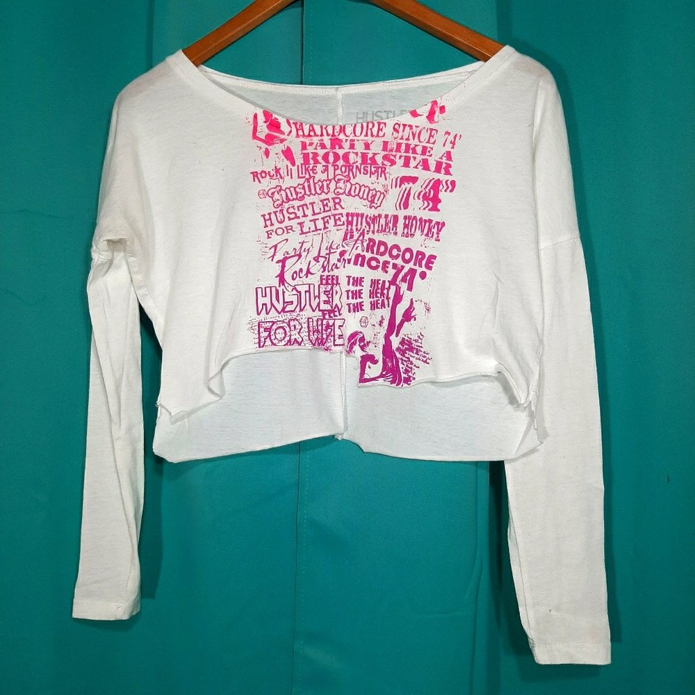 Hustler Honey Graphic Crop Top Long Sleeve